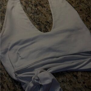 Chic White Halter Bralette